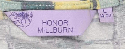 Womens UK Size 18-20 Honor Millburn Multicoloured Basic T-Shirt