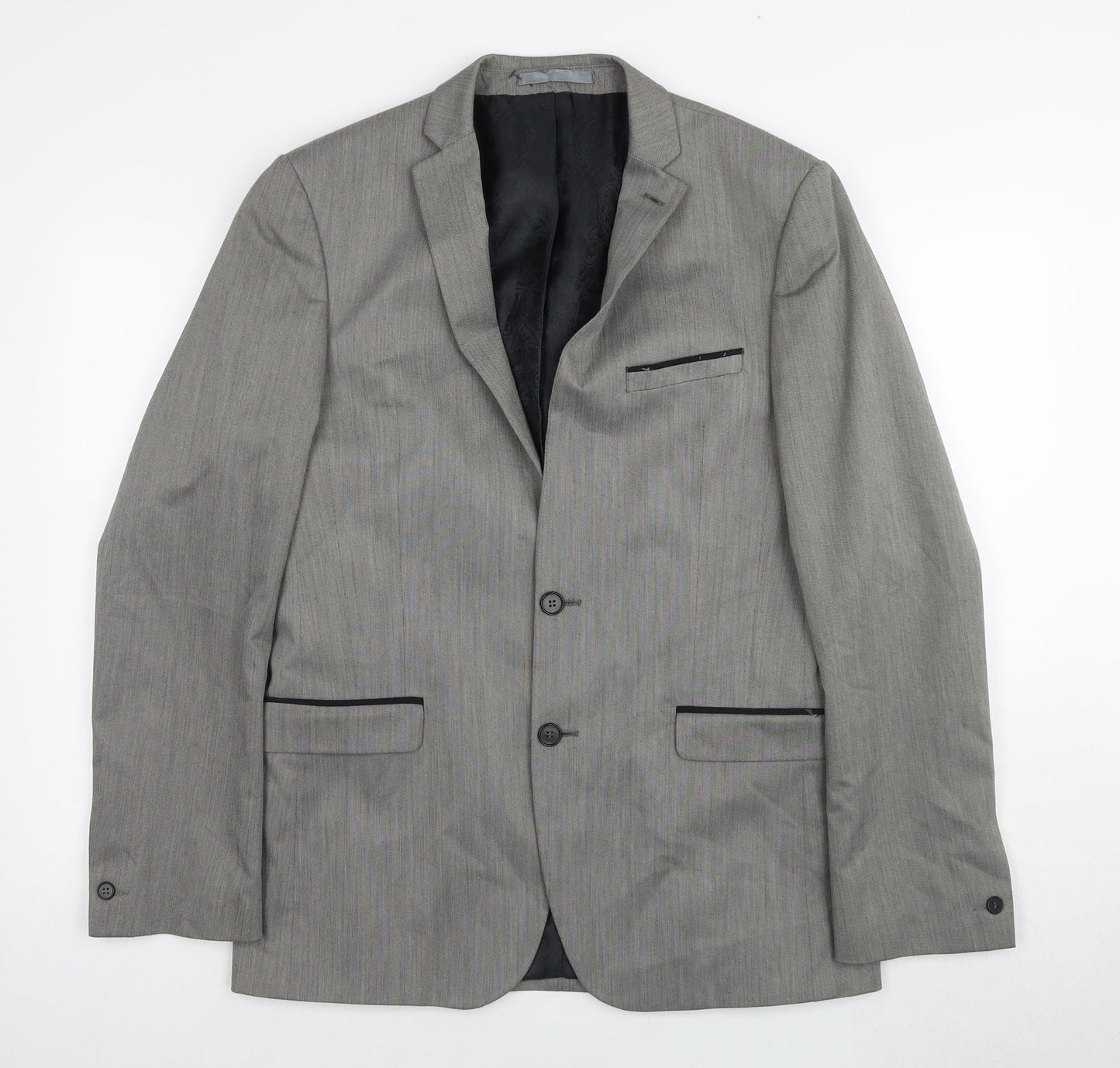Mens UK Size 40 Red Herring Regular Grey Suit Jacket