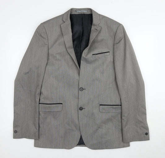 Mens UK Size 40 Red Herring Regular Grey Suit Jacket
