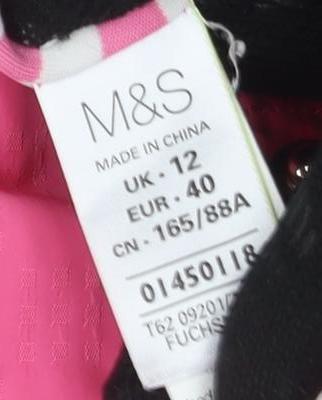 Womens UK Size 12 Marks and Spencer Pink Parka Coat