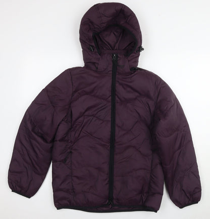 Womens UK Size 8 Marks and Spencer Purple Puffer Jacket