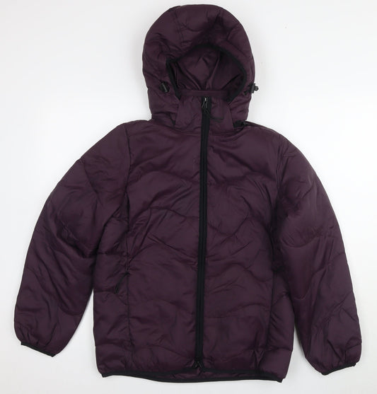 Womens UK Size 8 Marks and Spencer Purple Puffer Jacket