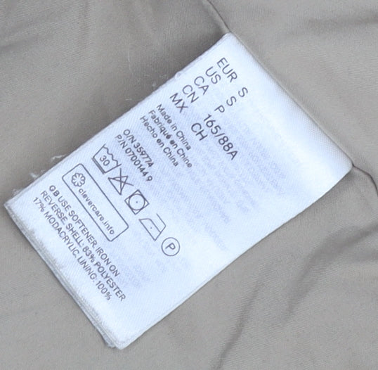 H&M Women's Beige Fleece Jacket, Size S, Casual Style