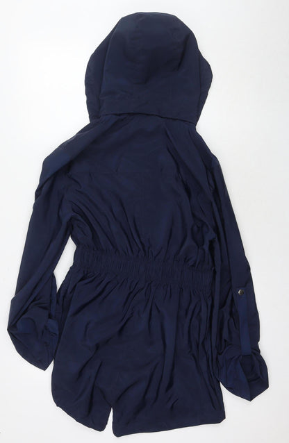 Womens UK Size 12 Boohoo Blue Anorak Coat