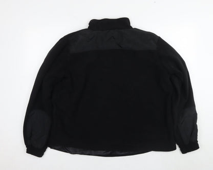 PrettyLittleThing Women's Black Fleece Zip Top Size 10