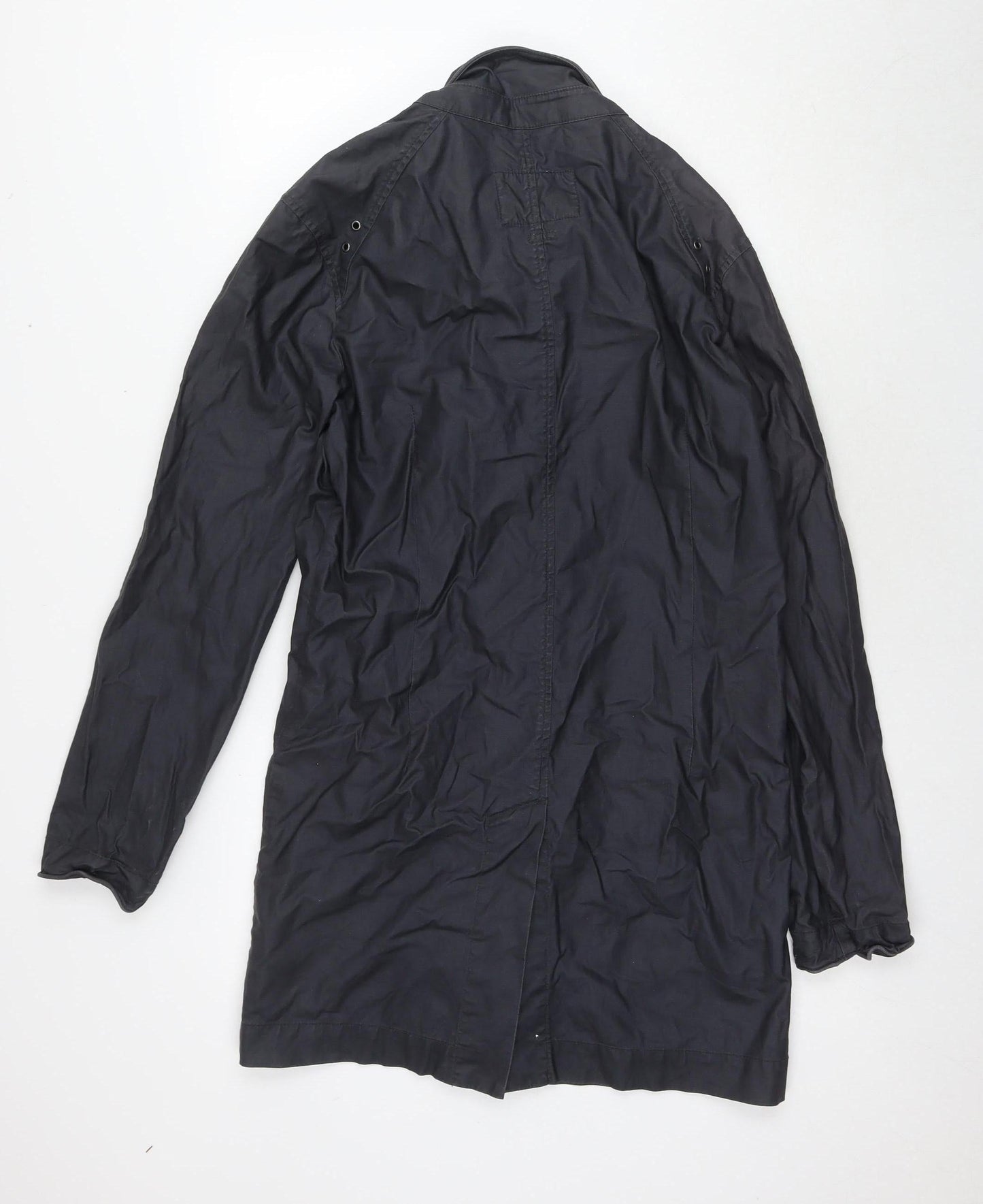 Womens UK Size S River Island Black Trench Coat