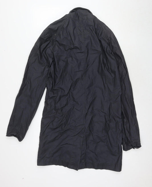 Womens UK Size S River Island Black Trench Coat