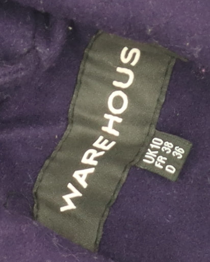 Womens UK Size UK 10 Warehouse Purple Double-Breasted