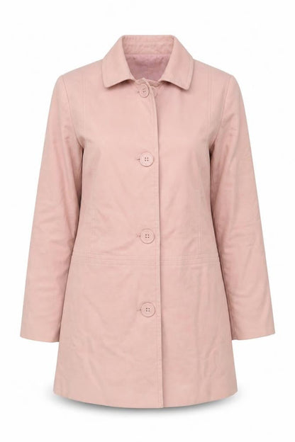 Marks & Spencer Women's Pink Cotton Coat - Size 10