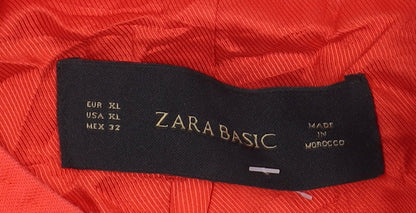 Womens UK Size XL Zara Red Basic Jacket