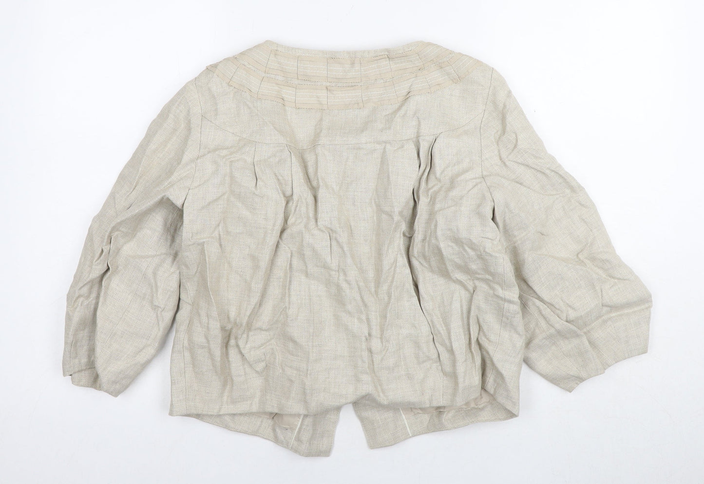 Womens UK Size 10 Marks and Spencer Beige Basic Jacket