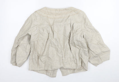 Womens UK Size 10 Marks and Spencer Beige Basic Jacket