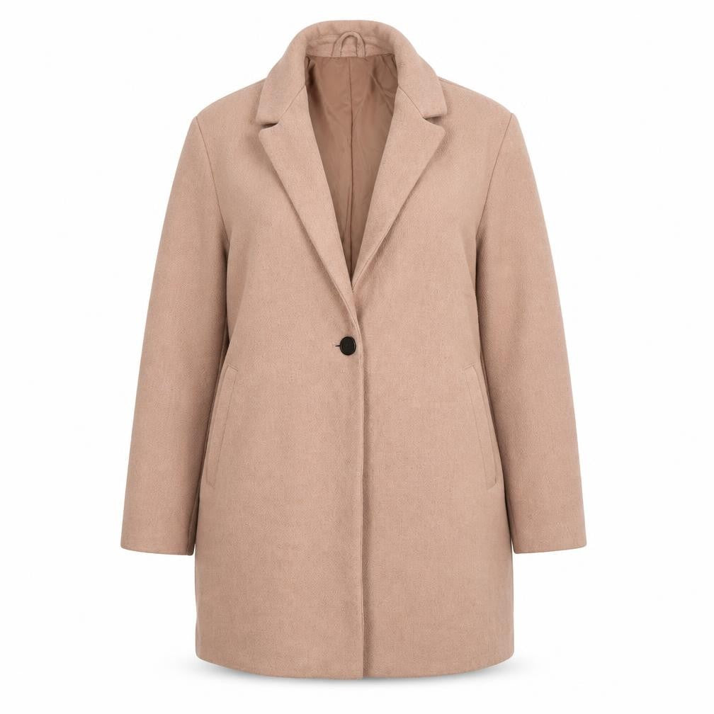 Womens UK Size 8 Pull&Bear Beige Overcoat