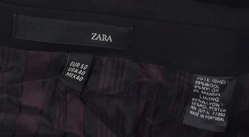 Mens UK Size 40 Zara Regular Black Suit Jacket