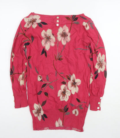 Womens UK Size 8 NEXT Pink Basic Blouse