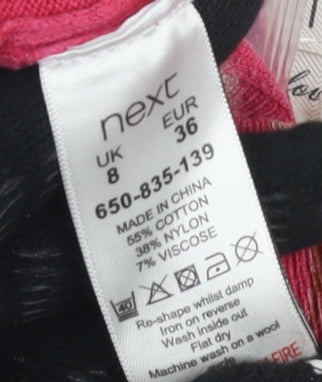 Womens UK Size 8 NEXT Pink Basic Blouse