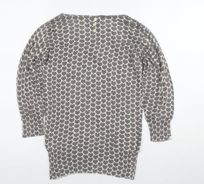 Womens UK Size 8 NEXT Grey Basic Blouse