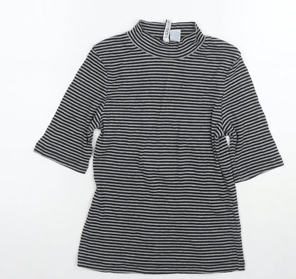 Womens UK Size S H&M Black Basic T-Shirt
