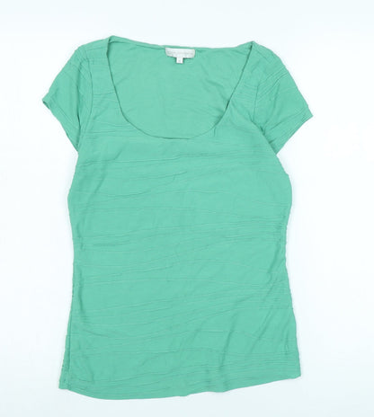 Womens UK Size 10 Rocha John Rocha Green Basic T-Shirt