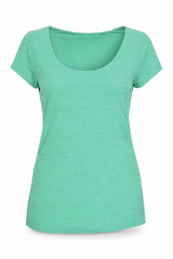 Womens UK Size 10 Rocha John Rocha Green Basic T-Shirt