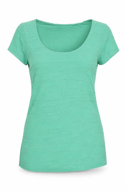 Womens UK Size 10 Rocha John Rocha Green Basic T-Shirt