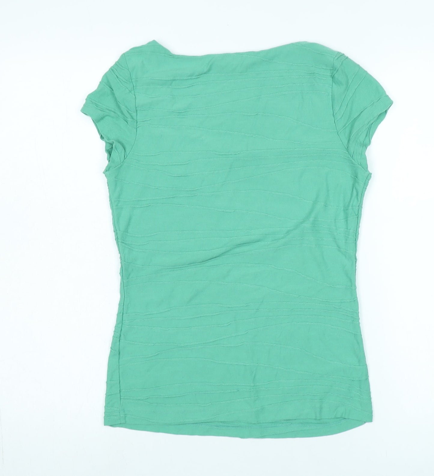 Womens UK Size 10 Rocha John Rocha Green Basic T-Shirt