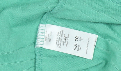 Womens UK Size 10 Rocha John Rocha Green Basic T-Shirt