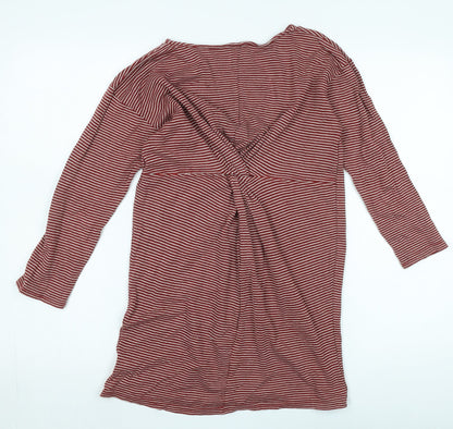 Komodo Women's Red Striped Shift Dress Size 8