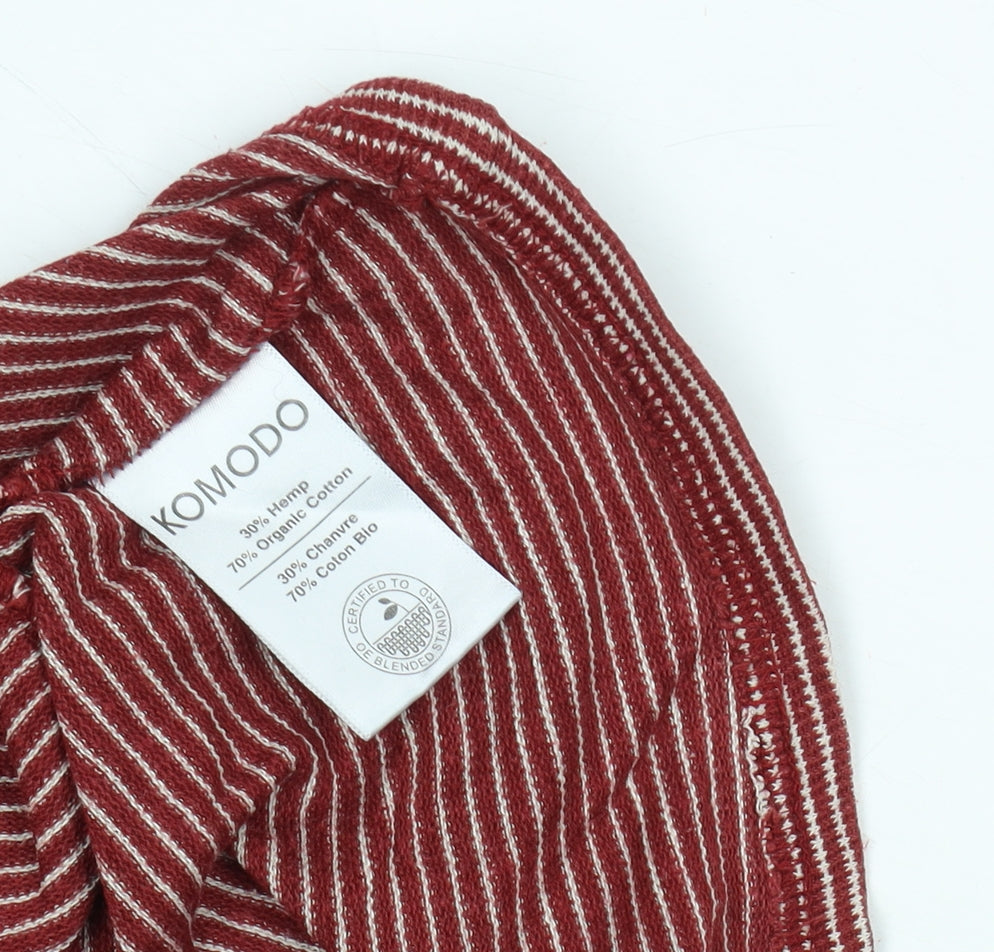 Komodo Women's Red Striped Shift Dress Size 8