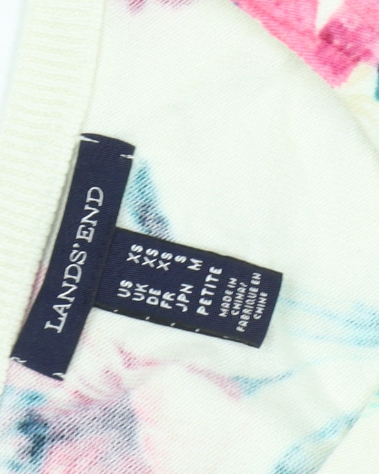 Land's End Women's XS Floral Cardigan, Multicoloured, Petites