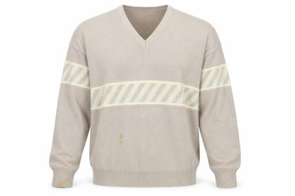 Mens UK Size L Pierre Sangan Beige Pullover Jumper