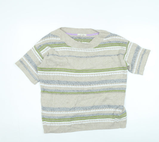 Womens UK Size M TOM TAILOR Beige Pullover Jumper