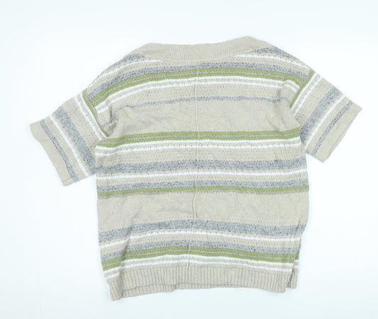 Womens UK Size M TOM TAILOR Beige Pullover Jumper