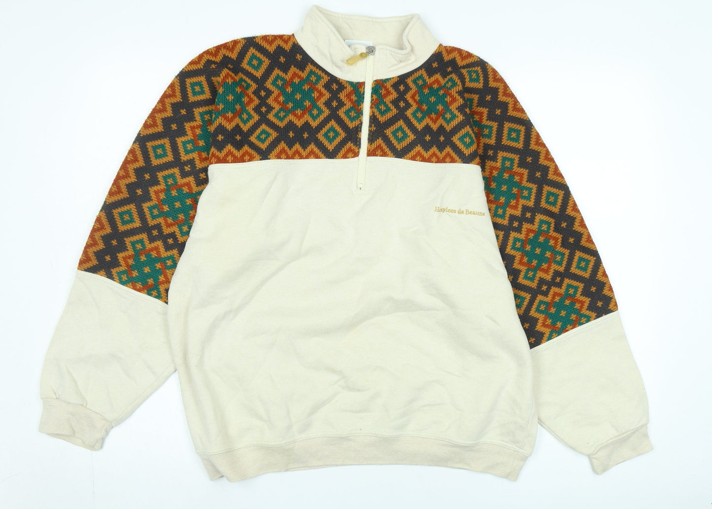 Hoplois de Beaurue Aztec Beige Sweatshirt M Unisex