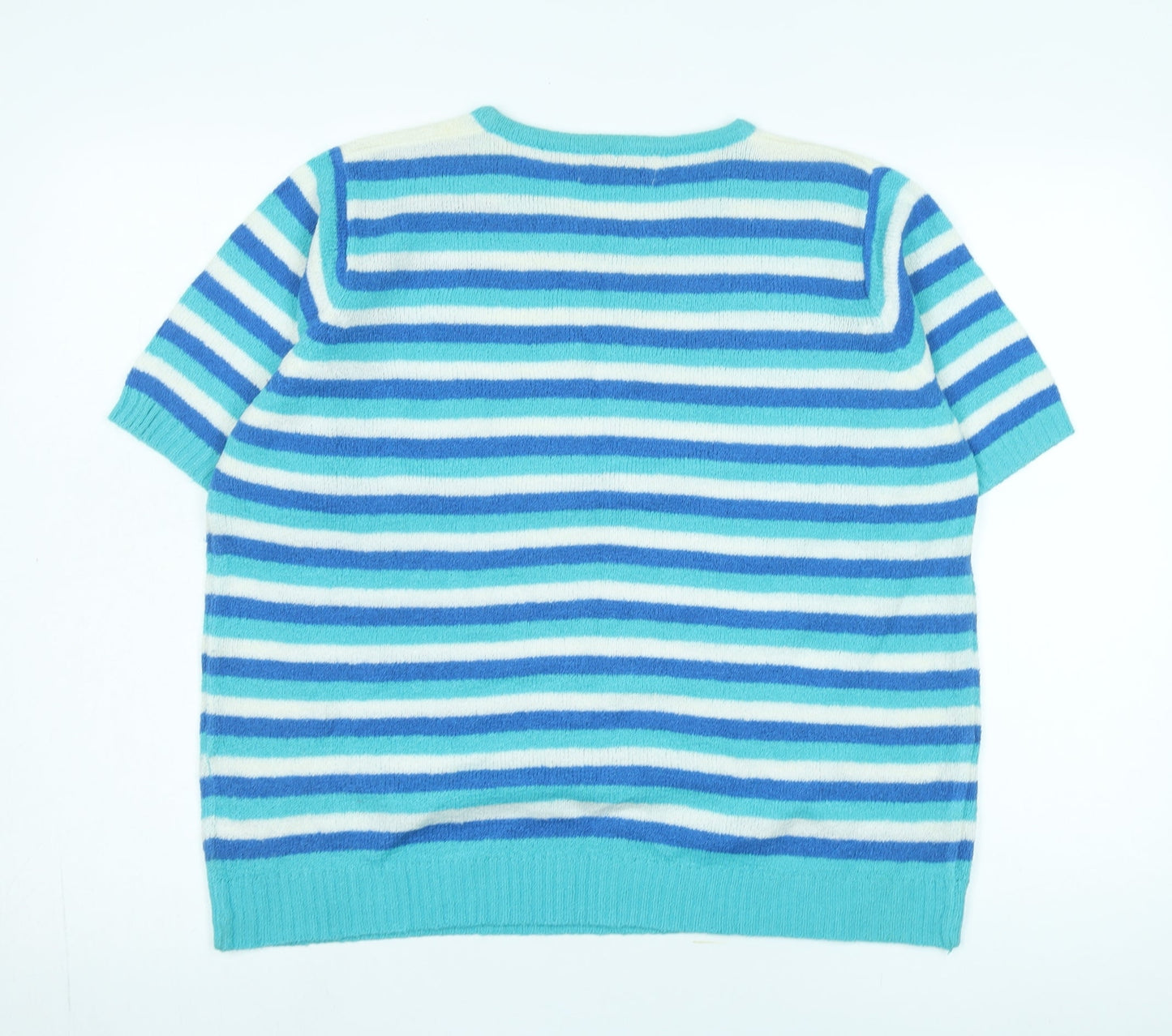 Honor Millburn Women's Blue Striped Knit Jumper L