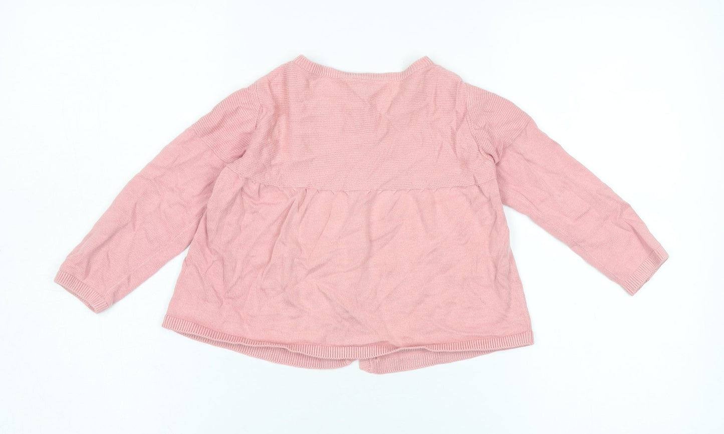 Monsoon Girls Pink Embroidered Cardigan 2XS