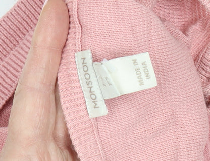 Monsoon Girls Pink Embroidered Cardigan 2XS