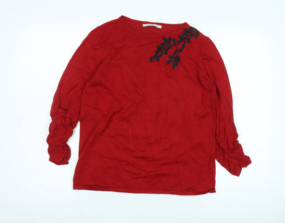 Womens UK Size 10 Betty Barclay Red Pullover Jumper