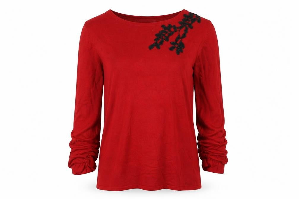 Womens UK Size 10 Betty Barclay Red Pullover Jumper