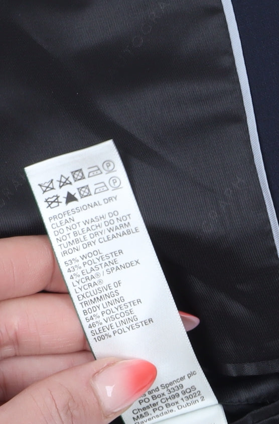 Mens UK Size 36 Marks and Spencer Regular Blue Suit Jacket