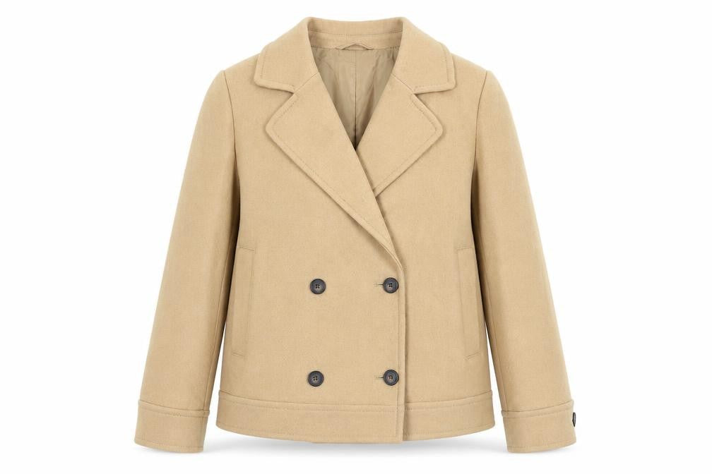 Womens UK Size 14 Marks and Spencer Beige Pea Coat
