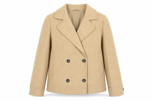 Womens UK Size 14 Marks and Spencer Beige Pea Coat