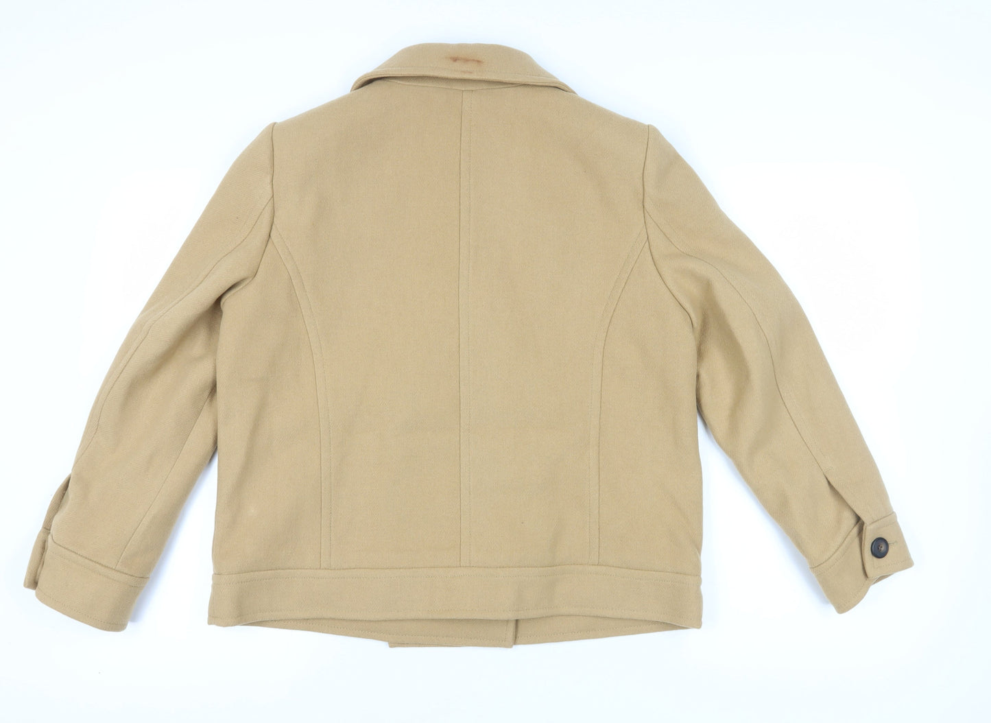 Womens UK Size 14 Marks and Spencer Beige Pea Coat
