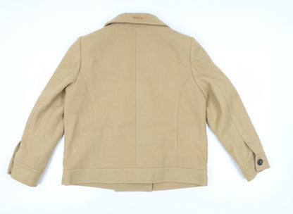 Womens UK Size 14 Marks and Spencer Beige Pea Coat