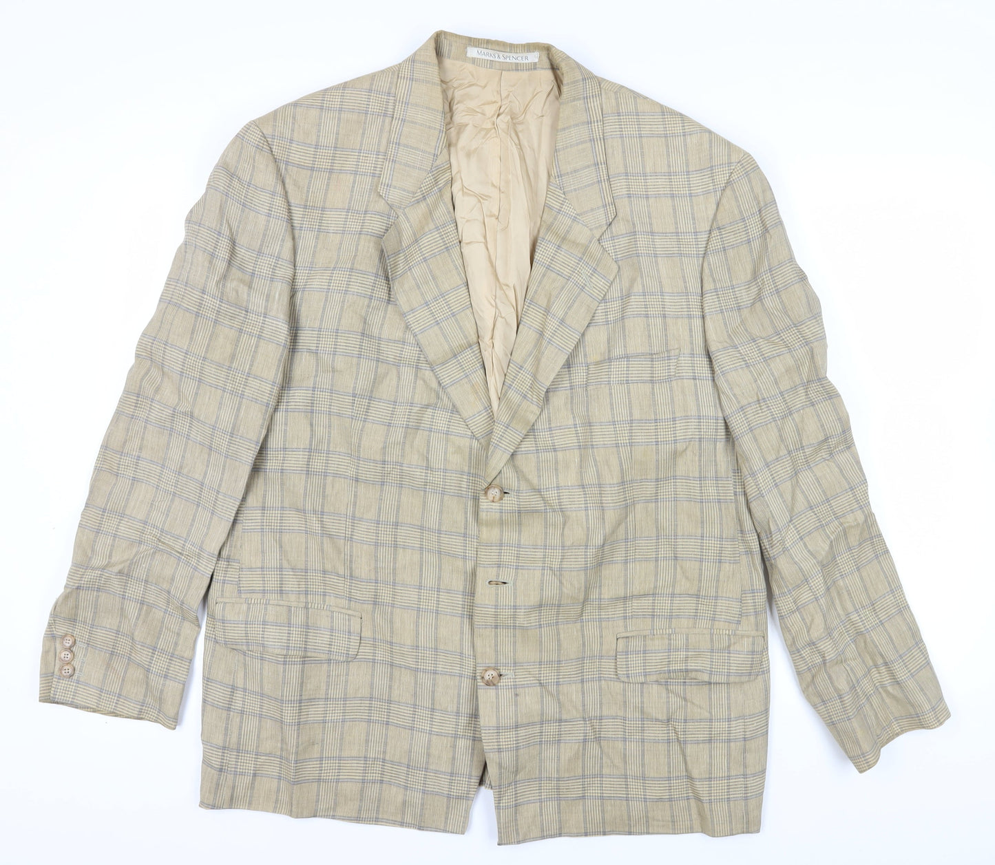 Mens UK Size 44 Marks and Spencer  Beige Suit Jacket