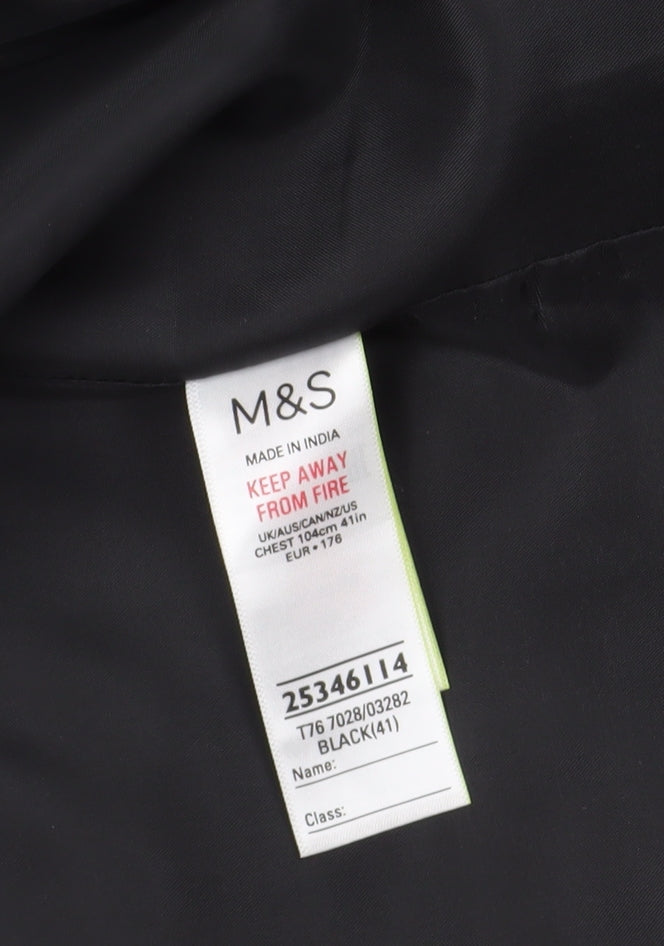 Mens UK Size 41 Marks and Spencer Regular Black Suit Jacket