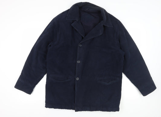 Mens UK Size M BHS Blue Overcoat