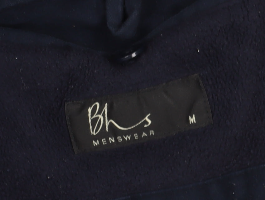 Mens UK Size M BHS Blue Overcoat
