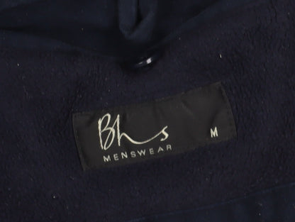 Mens UK Size M BHS Blue Overcoat