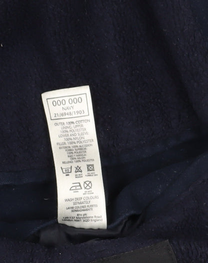 Mens UK Size M BHS Blue Overcoat